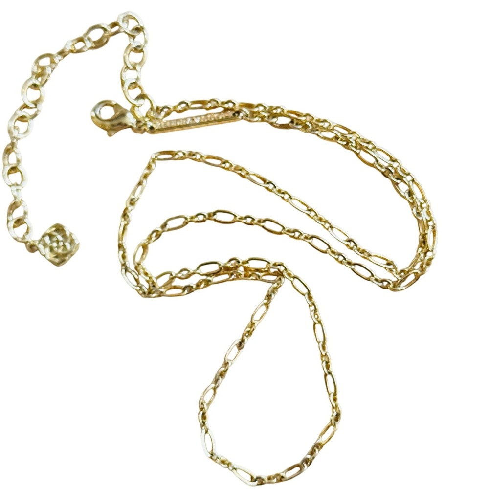 Kendra Scott chain Necklace gold plated thin minimalist Designer rare collar 19"
